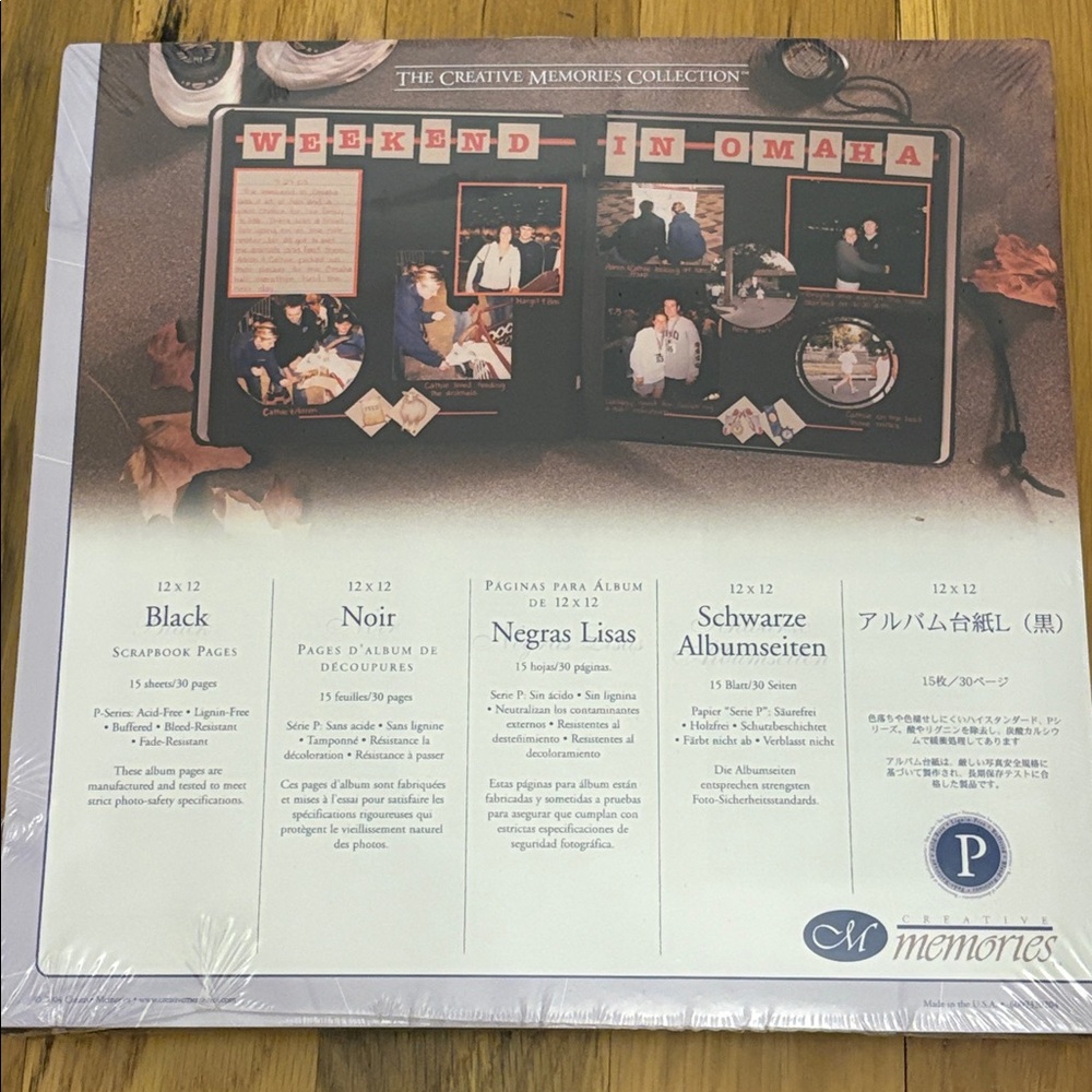 Creative Memories BLACK 12x12 Scrapbook Pages